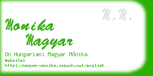 monika magyar business card