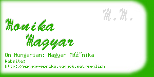 monika magyar business card